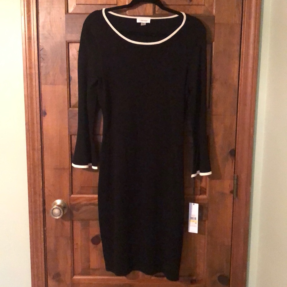 Calvin Klein Black Long Sleeved Dress
